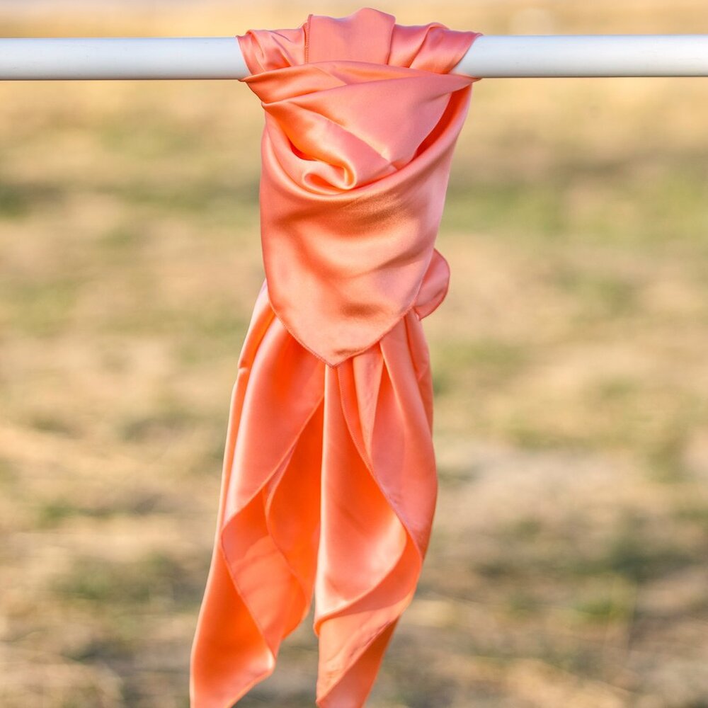 Salmon Silk Wildrag Scarf
